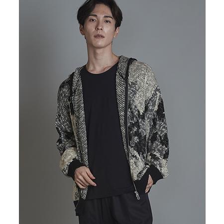 【NO ID.(ノーアイディー)】 アフ゛ストラクトJQニットZIPハ゜ーカ(855010-858K) | NO ID. | 19