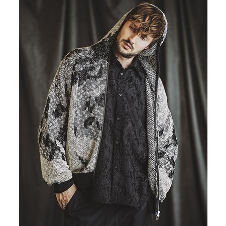 【NO ID.(ノーアイディー)】 アフ゛ストラクトJQニットZIPハ゜ーカ(855010-858K) | NO ID. | 03