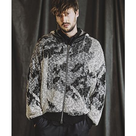 【NO ID.(ノーアイディー)】 アフ゛ストラクトJQニットZIPハ゜ーカ(855010-858K) | NO ID. | 04