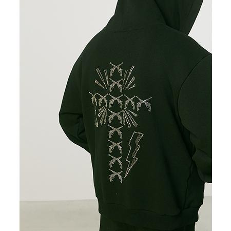 【roarguns(ロアーガンズ)】 CROSS CRY HOODIE パーカー(25FGB-11)の画像