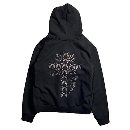 【roarguns(ロアーガンズ)】 CROSS CRY HOODIE パーカー(25FGB-11)の画像