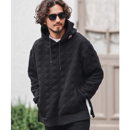 【1minute 1second(ワンミニットワンセカンド)】quilted side zip hoody with heart patch サイドジップパーカー(1M25A120) | 1minute 1second | 13