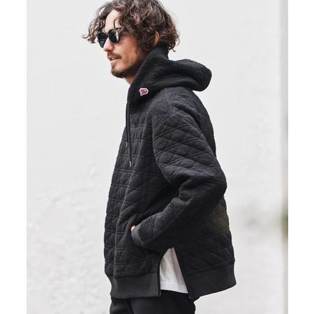 【1minute 1second(ワンミニットワンセカンド)】quilted side zip hoody with heart patch サイドジップパーカー(1M25A120) | 1minute 1second | 11