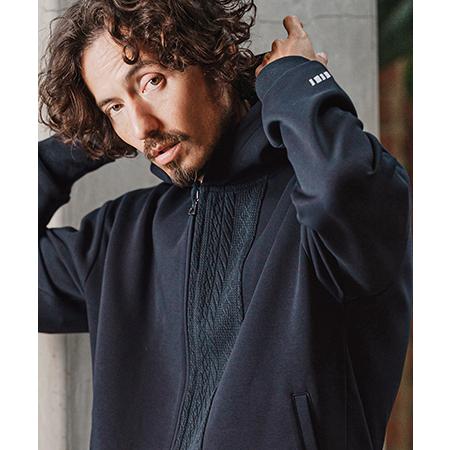 【felkod(フィルコッド)】Cable Knit Like Cardboard Knit Parka パーカー(F26S020) | felkod