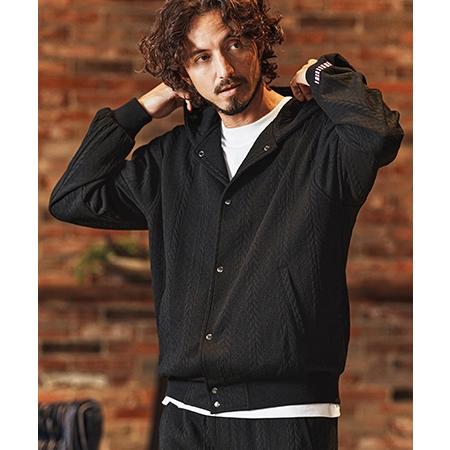 【felkod(フィルコッド)】Cable Knit Like Jacquard Knit sew Parka パーカー(F26S040) | felkod | 17