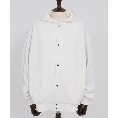 【felkod(フィルコッド)】Cable Knit Like Jacquard Knit sew Parka パーカー(F26S040) | felkod | 22