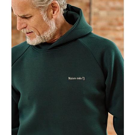 【Maison code 13(メゾンコードサーティーン)】cardboard knit raglan sleeve hoodie パーカー(M26S-21) | Maison code 13 | 08
