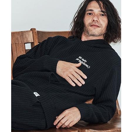 【No Rain No Rainbow(ノーレインノーレインボー)】waffle knit hoodie パーカー(NR26S-01) | No Rain No Rainbow | 05
