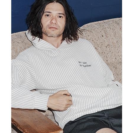 【No Rain No Rainbow(ノーレインノーレインボー)】waffle knit hoodie パーカー(NR26S-01) | No Rain No Rainbow | 06