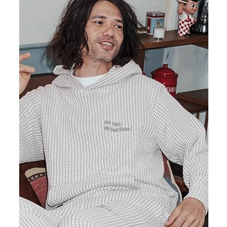 【No Rain No Rainbow(ノーレインノーレインボー)】waffle knit hoodie パーカー(NR26S-01) | No Rain No Rainbow | 07