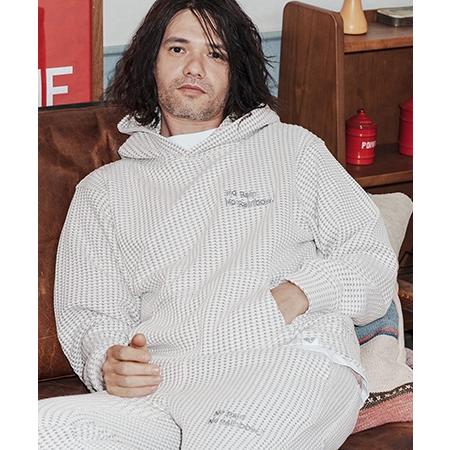 【No Rain No Rainbow(ノーレインノーレインボー)】waffle knit hoodie パーカー(NR26S-01) | No Rain No Rainbow | 08
