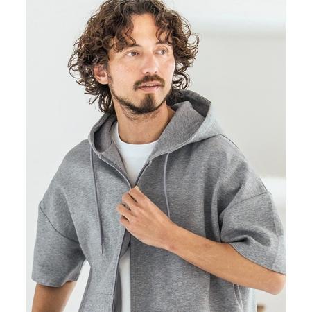 Magine（マージン） 【】Double Knit Short Sleeve Parka 半袖パーカー