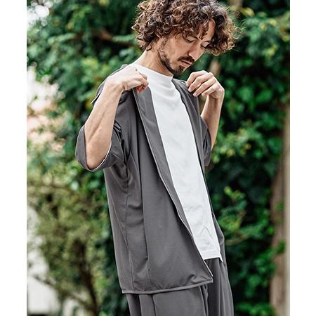 【CAMBIO(カンビオ)】 Stretch Mini Waffle Short Sleeve Zip Up Parka ジップパーカー(S600926cmb) | CAMBIO | 12