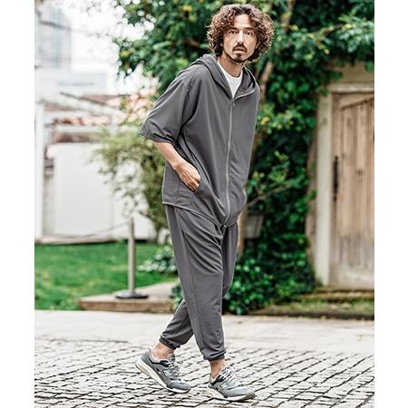 【CAMBIO(カンビオ)】 Stretch Mini Waffle Short Sleeve Zip Up Parka ジップパーカー(S600926cmb) | CAMBIO | 13