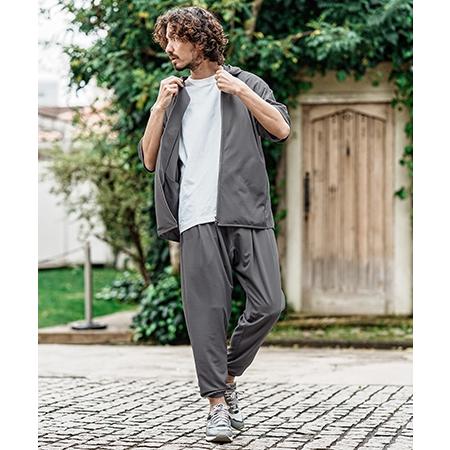 【CAMBIO(カンビオ)】 Stretch Mini Waffle Short Sleeve Zip Up Parka ジップパーカー(S600926cmb) | CAMBIO | 14