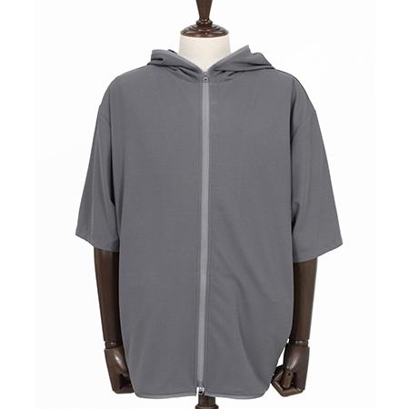 【CAMBIO(カンビオ)】 Stretch Mini Waffle Short Sleeve Zip Up Parka ジップパーカー(S600926cmb) | CAMBIO | 18