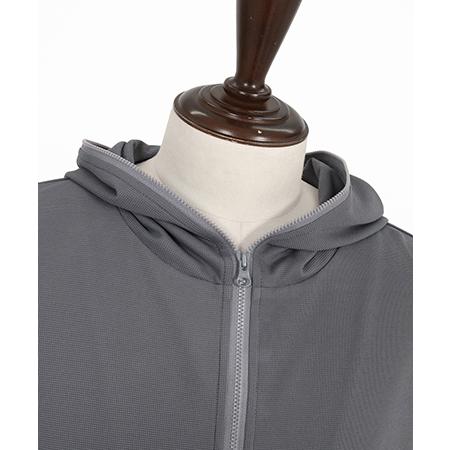 【CAMBIO(カンビオ)】 Stretch Mini Waffle Short Sleeve Zip Up Parka ジップパーカー(S600926cmb) | CAMBIO | 20