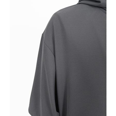 【CAMBIO(カンビオ)】 Stretch Mini Waffle Short Sleeve Zip Up Parka ジップパーカー(S600926cmb) | CAMBIO | 21