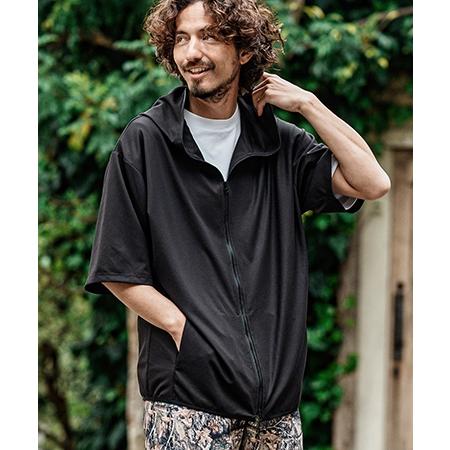 【CAMBIO(カンビオ)】 Stretch Mini Waffle Short Sleeve Zip Up Parka ジップパーカー(S600926cmb) | CAMBIO | 04