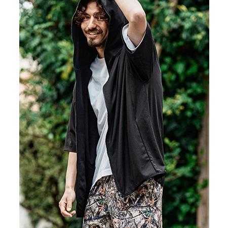 【CAMBIO(カンビオ)】 Stretch Mini Waffle Short Sleeve Zip Up Parka ジップパーカー(S600926cmb) | CAMBIO | 05