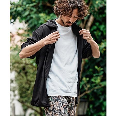 【CAMBIO(カンビオ)】 Stretch Mini Waffle Short Sleeve Zip Up Parka ジップパーカー(S600926cmb) | CAMBIO | 06
