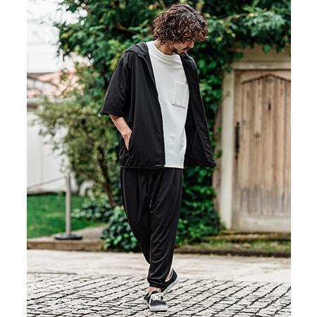 【CAMBIO(カンビオ)】 Stretch Mini Waffle Short Sleeve Zip Up Parka ジップパーカー(S600926cmb) | CAMBIO | 09