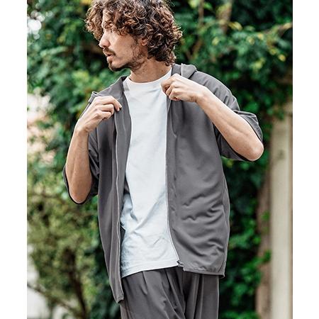 【CAMBIO(カンビオ)】 Stretch Mini Waffle Short Sleeve Zip Up Parka ジップパーカー(S600926cmb) | CAMBIO | 11