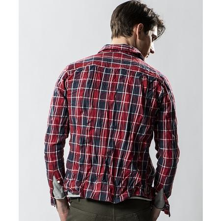 【wjk】wrinkle check shirt シャツ(4852 ch80s)｜cambio｜13