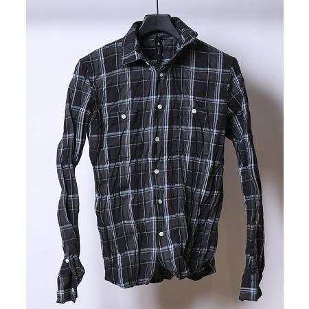【wjk】wrinkle check shirt シャツ(4852 ch80s)｜cambio｜17