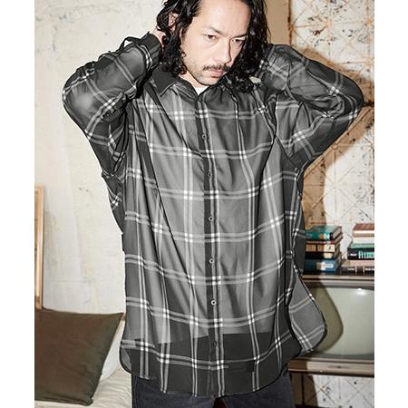 ADAM PATEK(アダムパテック)】 sheer check shirt シャツ(AP2315015