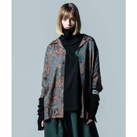 glamb(グラム)】Open Collar Paisley SH オープンカラーペイズリー 