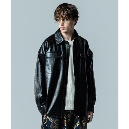 glamb 【glamb(グラム)】Synth Leather SH シンセレザーシャツ(GB0323 