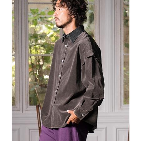 【ANGENEHM(アンゲネーム)】Corduroy × denim collar combination shirt シャツ(AG01-029acd)｜cambio｜17