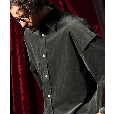 【ANGENEHM(アンゲネーム)】Corduroy × denim collar combination shirt シャツ(AG01-029acd)｜cambio｜09