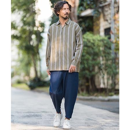 CAMBIO（カンビオ） 【】Cotton Linen Skipper Pullover Shirts シャツ