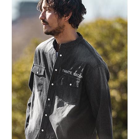 【1minute 1second(ワンミニットワンセカンド)】 band collar western shirts ウェスタンシャツ(1M24N050)｜cambio｜09