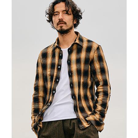 wjk 【wjk】 twist wrinkle check チェックシャツ(4893 ch87e