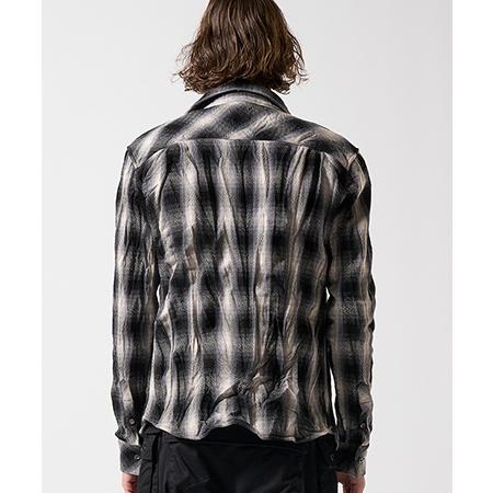wjk 【wjk】 twist wrinkle check チェックシャツ(4893 ch87e