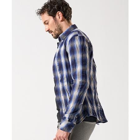 wjk 【wjk】 twist wrinkle check チェックシャツ(4893 ch87e