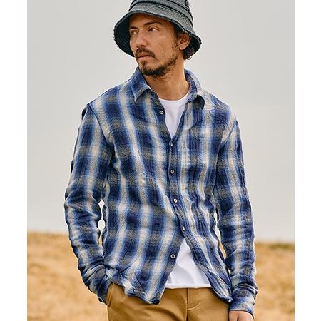 wjk 【wjk】 twist wrinkle check チェックシャツ(4893 ch87e