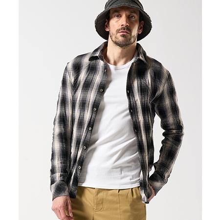 wjk 【wjk】 twist wrinkle check チェックシャツ(4893 ch87e