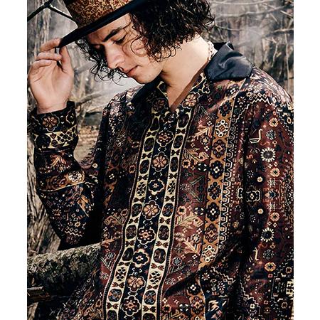 glamb(グラム)】Open Collar Caravan Shirt オープンカラーキャラバン 
