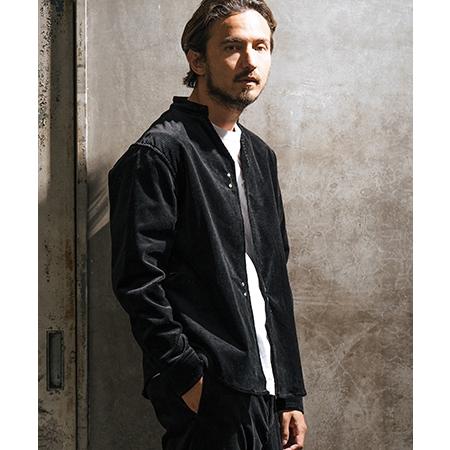 wjk 【wjk reluxe】corduroy hook band collar shirt