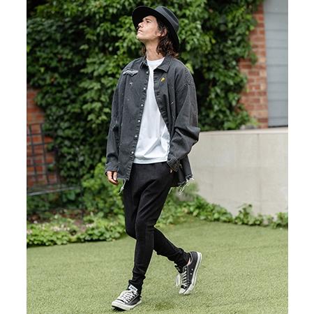 CAMBIO（カンビオ） 【】Distressed Paint Denim Shirts デニムシャツ