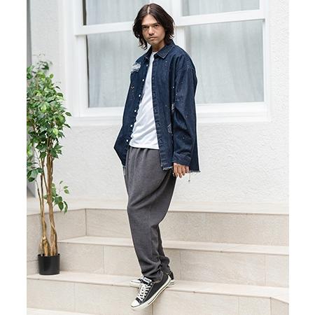 CAMBIO（カンビオ） 【】Distressed Paint Denim Shirts デニムシャツ