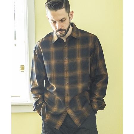 【新品未使用】MR OLIVE　長袖チェックシャツ　グリーン　Lサイズ MR.OLIVE（ミスターオリーブ） 【MROLIVE(ミスターオリーブ)】TENCEL