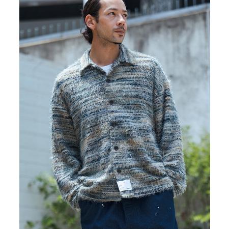CAMBIO（カンビオ） 【】Multicolor Mohair Like Shadow Stripe Knit