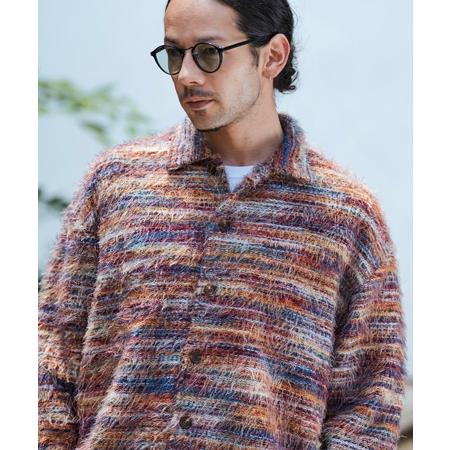 CAMBIO（カンビオ） 【】Multicolor Mohair Like Shadow Stripe Knit