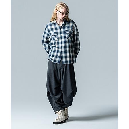 【glamb(グラム)】Damage Check Shirt ダメージアンドパールシャツ(GB0125-SH09)の画像