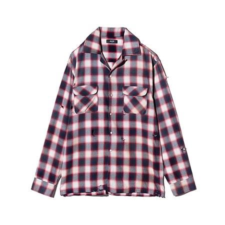 【glamb(グラム)】Damage Check Shirt ダメージアンドパールシャツ(GB0125-SH09)の画像